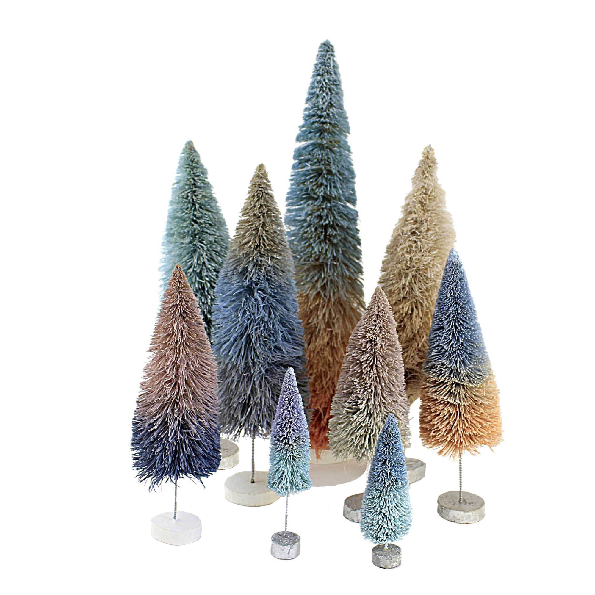 Cody Foster Gradient Pink & Blue Trees St/9 Christmas Forest Pastel