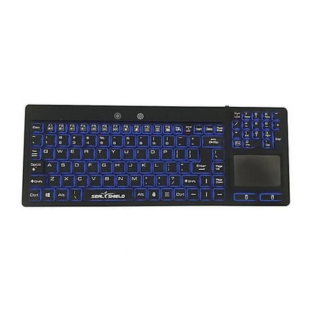 UPC: 0810491021688 | Seal Shield SW108PG Touch Glow Silicone Wired Backlit Keyboard with Touch Pad
