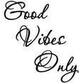 thumbnail image 3 of VWAQ Good Vibes Only Vinyl Wall Sticker Inspiring Wall Decal Quotes Motivating Wall Art Decor (22"H x 20"W Black), 3 of 3