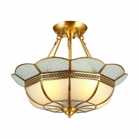 

Oukaning 23 Ceiling Fixture Lamp Tiffany style Ceiling Lamp with Copper Edging Pendant Lamp Chandelier