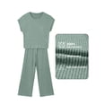 thumbnail image 5 of DOKOTOO Women's Maternity Sets 2 Piece Sets Ribbed Knit Short Sleeve Outfit Maternity Lounge Wear Soft Pregnant Pajamas Plus Size Sweatsuits Sets, 5 of 8