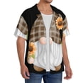 thumbnail image 2 of Gukieu Sunflower Gnomes 4 Print Men's Short-sleeved Shirts, Button-down Pocket Shirts, T-shirts, Beach Vacation Travel Summer Clothing-X-Large, 2 of 5