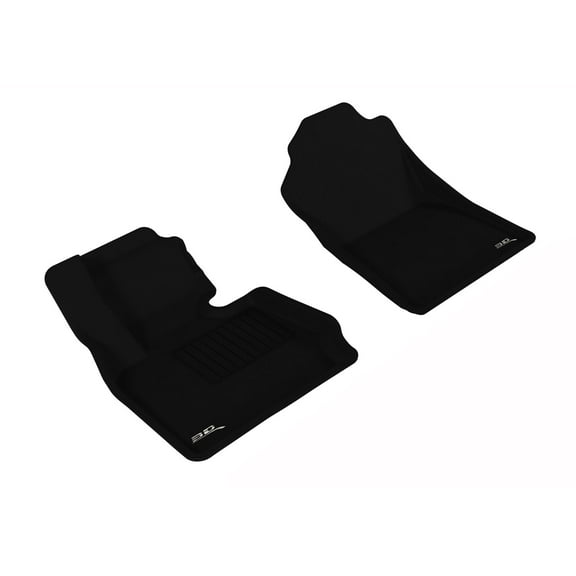 3D MAXpider Front Row Custom Fit All-Weather Floor Mat for Select BMW X3 (F25)/ X4 (F26) Models - Kagu Rubber (Black)