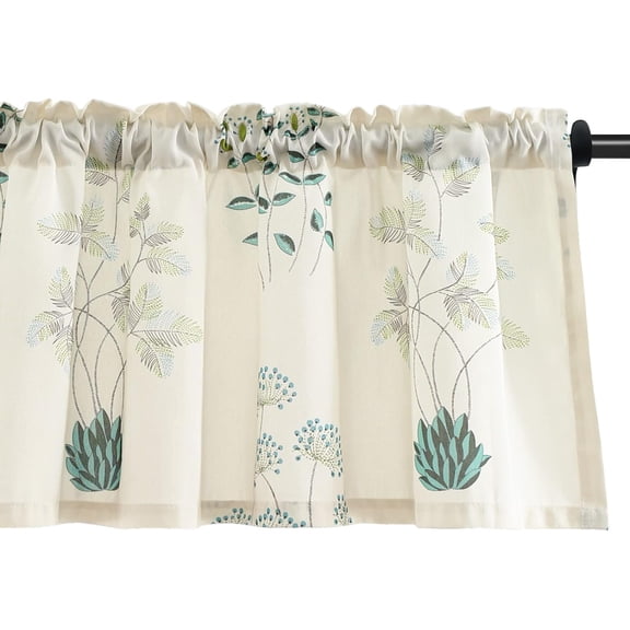 Herbs Printed Valances for Windows Rod Pocket Window Valance for Kitchen Living Room, 52 x 18 Inches, One Panel