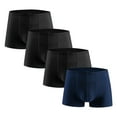 thumbnail image 1 of lmcalzta 4 Pack Boxeurs pour Hommes Respirants Extensibles Séchage Rapide Amples Doux sous-Vêtements de Détente Athlétiques, Couleurs Assorties, 1 of 2