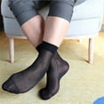 thumbnail image 3 of Lefu Mens Thin Sheer Silk Evening Transparent Dress Business Thin Breathable Socks, 3 of 9