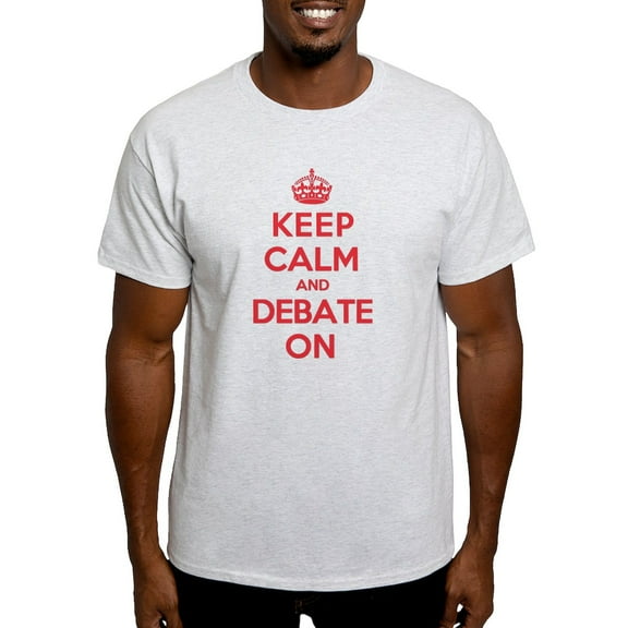 CafePress - Keep Calm Debate Light T Shirt - Men's Classic Graphic T-Shirt