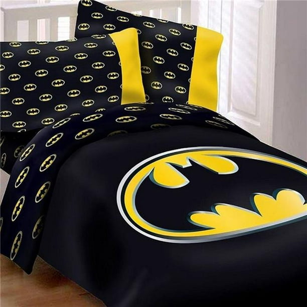 Batman Black, Yellow Cartoon Polyester Comforters, Queen, (3 Count) -  