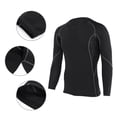 thumbnail image 4 of Men's Black Long-Sleeve Stretch Quick-Dry Sportswear for Fitness, Running, and Gym Workouts, 4 of 8