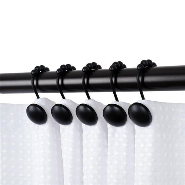 Utopia Alley HK6BK Beatrice Shower Curtain Hooks for Bathroom Shower