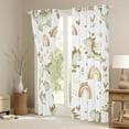 thumbnail image 3 of Manfei Kawaii Dino Blackout Curtains Set of 2 (52x84 Each) for Kids Boys Girls, Cute Rainbow Hearts Window Curtains, Cartoon Wildlife Curtains and Drapes, Luxurious Room Decor, 3 of 6