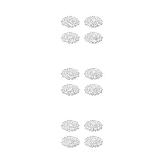 Wosthever Manteles Individuales redondos de 4 piezas, manteles individuales decorativos de PVC con alambre hueco para taza de café, manteles Type1 NO1