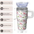 thumbnail image 3 of 20OZ Flamingo Stainless Steel Insulated Tumbler with Handle Coffee Mug Cup BPA Free Sweat Proof Ideal for Hot Cold Beverages Gifts for Women Girls on Birthday Christmas Summer, 3 of 6