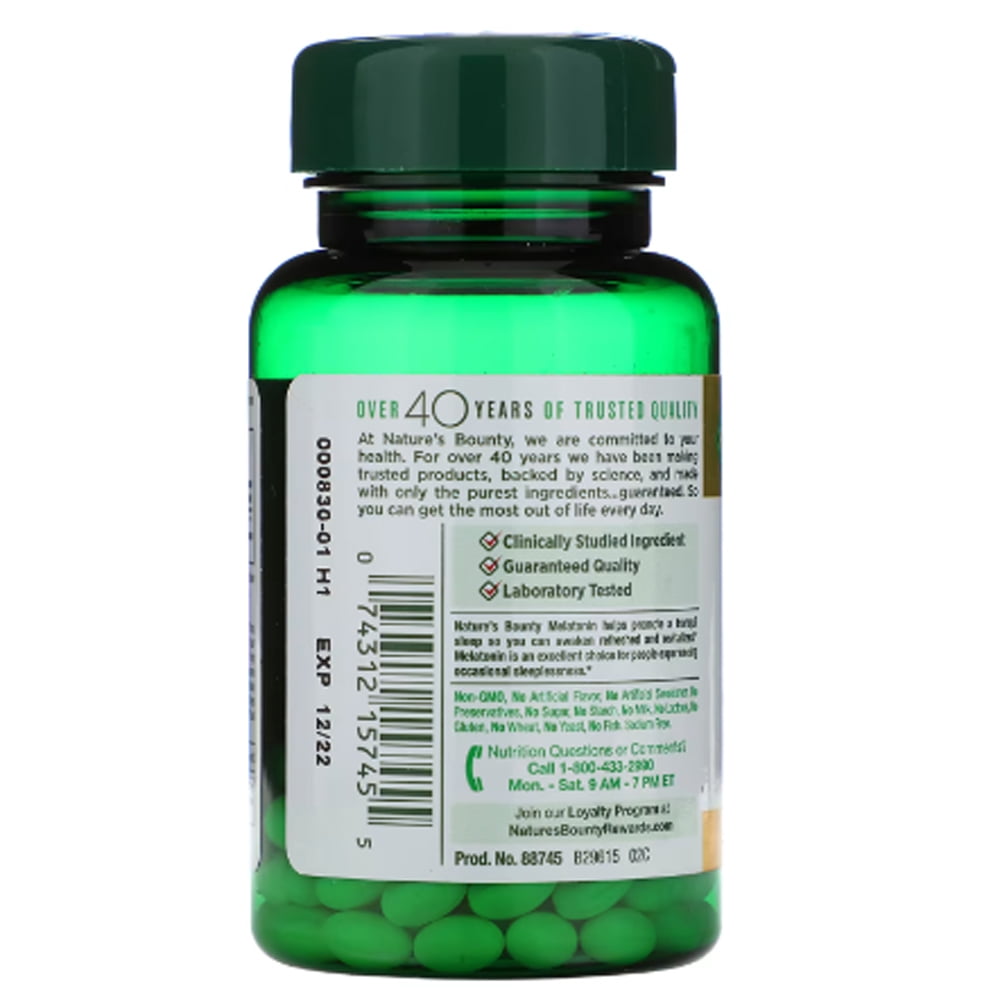 Nature's Bounty Melatonin. Dietary Supplement. Promotes Relaxation and Sleep Health. 5 mg. 90 Softgels. Pack of 3