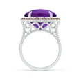 thumbnail image 2 of ANGARA Natural 8 Ct. Amethyst with Brown Diamond Halo Ring in 14K White Gold for Women (Ring Size: 3), 2 of 9