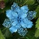 thumbnail image 3 of 5 piezas de flores artificiales de Navidad con purpurina de 9 a 16 cm, adornos para árbol de Navidad para el hogar, flores falsas, adornos navideños, decoración de Año Nuevo, 3 of 5