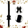 thumbnail image 5 of Eespoir Christmas Flocked Multi-Loop Bow, Plush Garland Bow, Cabinet Ribbon Decor, For Doors Handles And Mantels Holiday Display(Black), 5 of 6