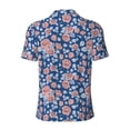 thumbnail image 4 of Rocae Rose Flowers for Men's Short Sleeve Polo Shirt, Quick Drying Performance Moisture Wicking Sports Men's Golf Shirt Large, 4 of 9