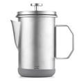 thumbnail image 2 of Coffee Maker,1l With Handle French Press Stainless Steel Maker Coffee Pot Picnic Huiop Kettles Fapao Silver, 2 of 6