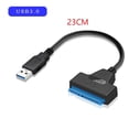 thumbnail image 2 of ENTSASMO Black Super Speed USB 3.0 to Sata III 2.5 inch Hard Drive Adapter Converter Cable,Supports UASP SATA III II I to USB 3.0 to Typec Cable Converter 23cm/9" Adapter Cable, 2 of 8