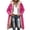 Hot Pink, variant on Edvintorg Women's Coats Plus Size Long Sleeve Zip up Hooded Fleece Jacket with Pockets Trendy Womens Clothes S-5XL Hot Pink