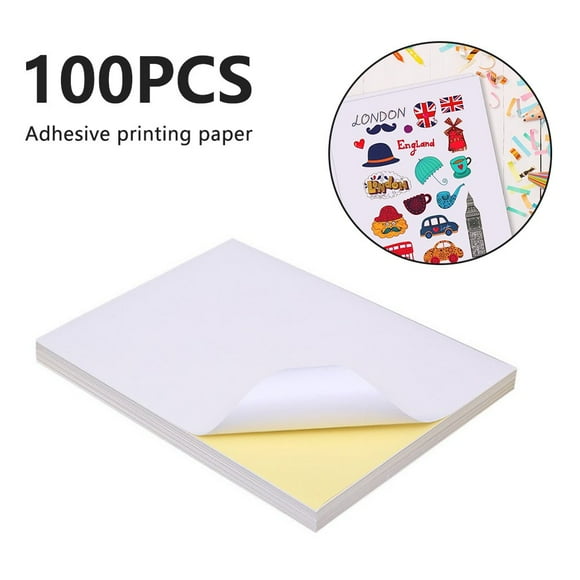 OUSITAID 50pcs Waterproof Vinyl Sticker Paper  Glossy Vinyl Sticker Paper  Printable Vinyl Sticker Paper For Inkjet Printer  Matte White