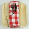 Buffalo Plaid Napkins | 5 Pack | 15"x15" | Red/White | Checkered Gingham Polyester Napkin