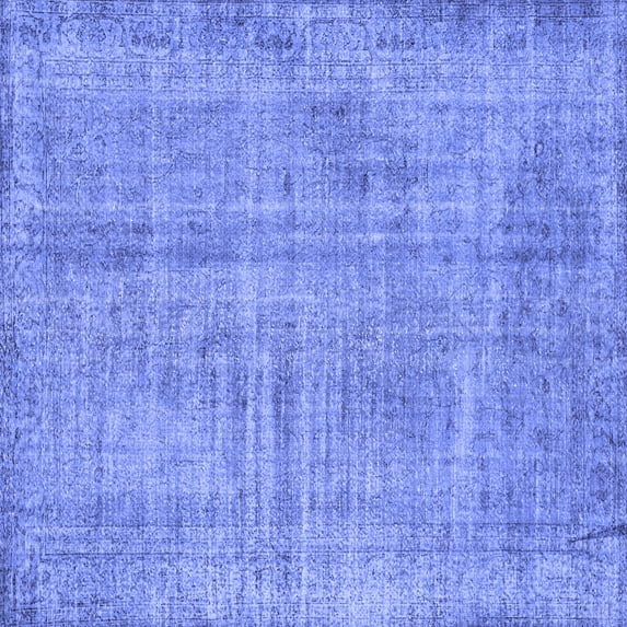 Ahgly Company Indoor Square Persian Blue Traditional Area Rugs, 4' Square