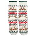 thumbnail image 3 of Fuzzy Babba Women's Holiday Reindeer Fairisle Slipper Socks, 1-Pack, Size 4-10, 3 of 5