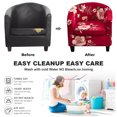 thumbnail image 6 of CJC 2-Piece Club Chair Slipcover with Cushion Tub Printed Covers, Elastic Armchair Round Barrel Couch Covers, for Bar Counter Living Room, Color 06, 6 of 8