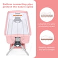 thumbnail image 6 of INFANS 3 in 1 Baby Bassinets, Bedside Sleeper for Newborn, Folding Crib with Mattress, Travel Bag, Wheels, 4-Sided Mesh, Easy to Assemble Cradle Co Sleeper Stationary Rock, Pink, 6 of 6
