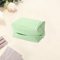 thumbnail image 3 of Unique Bargains 1 Pc Simple Square Makeup Bag Light Green PU Leather, 3 of 6