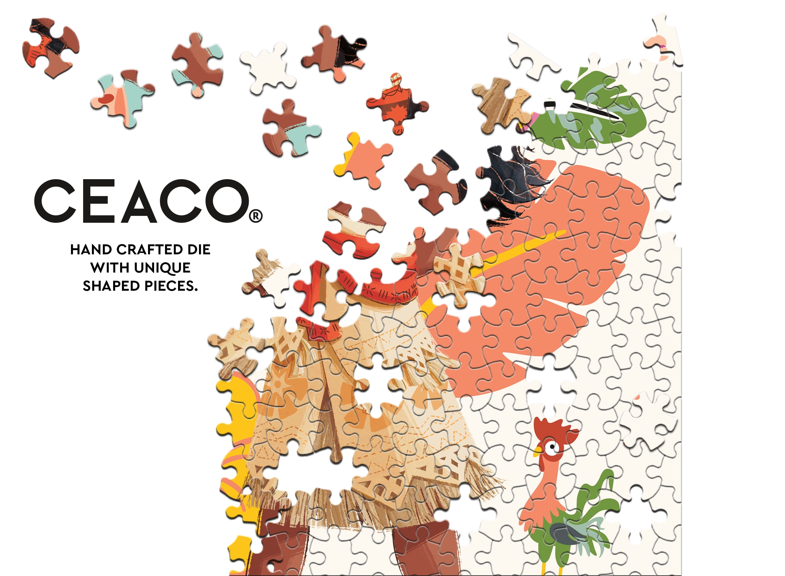 Ceaco 100 Piece Moana Glitter Interlocking Jigsaw Puzzle