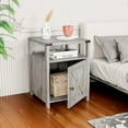 thumbnail image 5 of VEANERWOOD Farmhouse Nightstand with Charging Station,Living Room Side Table,Grayish White, 5 of 9