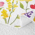 thumbnail image 5 of Homewish Watercolor Wildflower Heart Twin Quilt Set For Women,Yellow Purple Red Twin Coverlet Set,2-Piece, 5 of 7