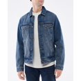 thumbnail image 1 of Lazer Men’s Denim Trucker Jacket, Blue, L, 1 of 2
