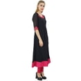 thumbnail image 3 of Bimba Women's Black Embroidered Anarkali Georgette Indian Ethnic Clothing - 16, 3 of 8