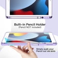 thumbnail image 6 of JETech Case for iPad 10.2 Inch 2021/2020/2019 (9th/8th/7th) Model with Pencil Holder, Slim Tablet Cover with Soft TPU Back, Auto Wake/Sleep (Light Purple), 6 of 8