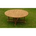 thumbnail image 2 of Teak Dining Set:6 Seater 7 Pc -72" Round Table And 6 Lua Stacking Arm Chairs Outdoor Patio Grade-A Teak Wood WholesaleTeak #WMDSLU6, 2 of 4