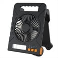 thumbnail image 1 of Ventilador Solar Plegable Portátil con Linterna LED para Camping, Tiendas de Campaña, Pesca, Playa, Coche y Actividades Al Aire Libre en Casa, Color Negro., 1 of 10