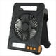 thumbnail image 1 of Ventilador Solar Plegable Portátil con Linterna LED para Camping, Tiendas de Campaña, Pesca, Playa, Coche y Actividades Al Aire Libre en Casa, Color Negro., 1 of 5