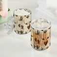thumbnail image 2 of Yayeee 4 Pack Qtip Holder Bathroom Cotton Swab Canister with Lid Clear Dispenser Set, Cowboy Pattern, 2 of 6