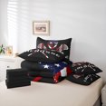 thumbnail image 6 of Homewish Lacrosse Bedding Comforter Set 7 Pieces, Kids Teens Sport Full Bedding Set, American Flag Fitted Sheet Flat Sheet, Super Cozy Room Decor, 6 of 8