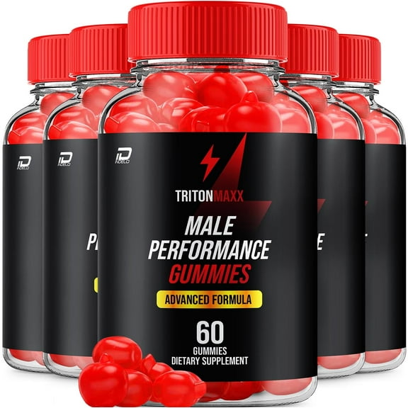 Triton Maxx Gummies for Men – TritonMaxx Male Gummy Natural Blend Reviews, 5 Pack, 300 Gummies