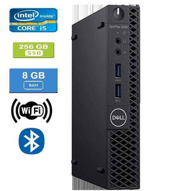 Remis à Neuf : DELL 3060 MICRO Intel Core i5-8500T 2,10 GHz, 8 Go, 256 Go SSD, Win 10 Pro