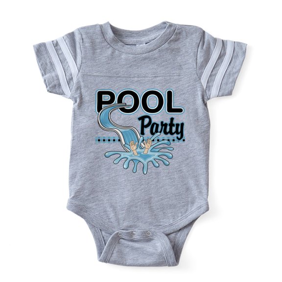 CafePress - FIN Pool Party - Cute Infant Baby Football Bodysuit