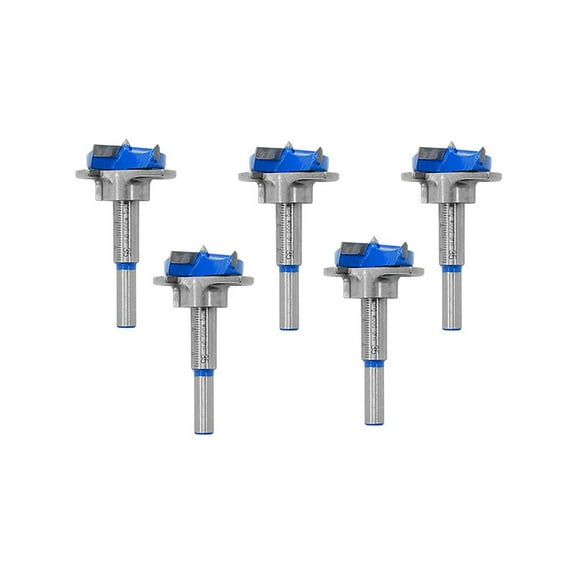 Speravity Abridor de agujeros para carpintería de 5 uds con profundidad de perforación ajustable de 10-50mm/0,39-1,97 pulgadas 15/20/25/30/35mm abridor Herramientas y ferretería No.6 Speravity TO005465-06
