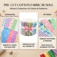 thumbnail image 4 of iMzoon 80 Pcs Jelly Roll Fabric Strips for Quilting Fabric,2.6 Inch Precut Cotton Fabric Bundles with Wavy Edges, Perfect for Quilt Projects,Floral Plaid, 4 of 12