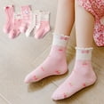 thumbnail image 5 of Ougyinr Toddler Girls Boys Kids Socks Fashion Cotton Socks 5 Pairs for 1-12Y, 5 of 9