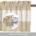 thumbnail image 6 of Rustic Vintage Kitchen Curtain Valances for Windows Farmhouse Short Curtains, Farmhouse Countryside Linen Texture Rod Pocket Valance Curtain for Bedroom Cafe Living Room 60"x18", 6 of 8